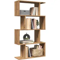 vidaXL Kamerscherm / boekenkast 4-laags 70x24x129 cm hout artisanaal