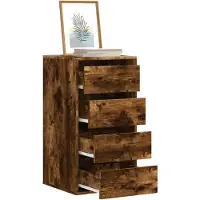 vidaXL Ladekast 40x41x76 cm bewerkt hout gerookt eikenkleurig