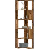 vidaXL Boekenkast 5-laags hoek 50x50x179 cm bewerkt hout oud houtkleur