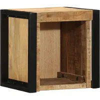vidaXL Nachtkastje 40x35x40 cm massief ruw mangohout