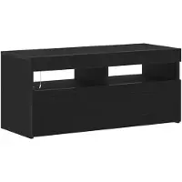 vidaXL TV Kast 90 x 35 x 40 cm Zwart Eiken Bewerkt hout