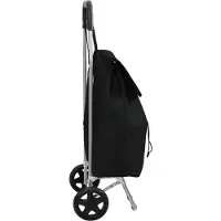 vidaXL Winkelwagen, zwart, 35 x 28 x 92 cm, Oxford-stof
