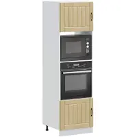 vidaXL Ovenkasten 2 st Lucca bewerkt hout sonoma eikenkleurig