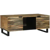 vidaXL Salontafel Naturel 100 x 54 x 40 cm Bewerkt hout