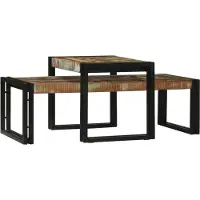 vidaXL Salontafel 2 st Multikleur 48 x 40 x 40 cm
