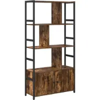 vidaXL Boekenplank 80 x 30 x 155,5 cm Bewerkt hout Rook Eiken