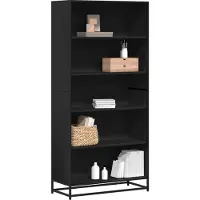 vidaXL Boekenkast 80,5x35x170,5 cm bewerkt hout zwart