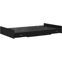 vidaXL Opbergbedframe met lade Zwart Eiken 120 x 190 cm Bewerkt hout