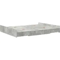 vidaXL Opbergbedframe met lade Beton Grijs 150 x 200 cm Bewerkt hout