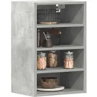 vidaXL Bovenkast Riga 40x29,5x60 cm bewerkt hout betongrijs