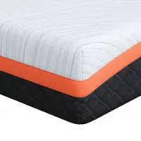 vidaXL Matras Wit en Zwart 200 x 200 cm Jacquard stof