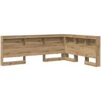 vidaXL Opberghoofdbord Artisan Eiken Bewerkt hout