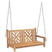 vidaXL Tuin Schommelbank 114 x 60 x 64 cm Massief Teakhout