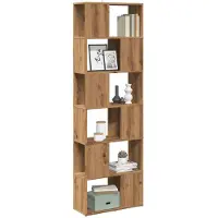 vidaXL Boekenkast/kamerscherm 60x24x186 cm artisanaal eikenkleur