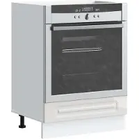 vidaXL Ovenkast Kalmar bewerkt hout hoogglans wit
