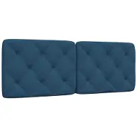 vidaXL Hoofdbordkussen 140 cm stof blauw