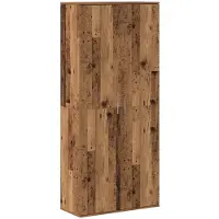 vidaXL Highboard 80 x 35 x 180 cm Bewerkt hout Oud Hout