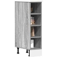 vidaXL Onderkast Riga 20x44,5x81,5 cm bewerkt hout grijs sonoma eikenkleur