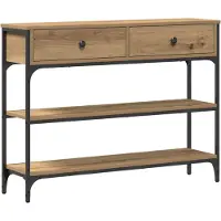 vidaXL Wandtafel Artisan Eiken 100 x 25 x 75 cm Bewerkt hout
