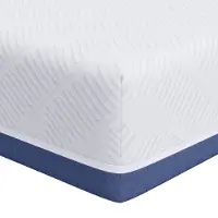 vidaXL Matras Medium stevig 120 x 200 cm Wit en Blauw