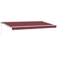vidaXL Zonnescherm Frame Bordeauxrood 350 x 200 cm