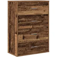 vidaXL Dressoir Oudhout 60 x 31 x 84 cm Bewerkt hout