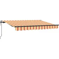 vidaXL Uitschuifbare luifel Geel 350 x 200 cm Stof