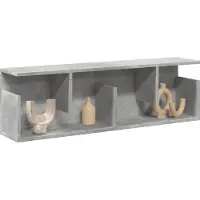 vidaXL Wandkast 100x20x30 cm bewerkt hout betongrijs