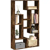 vidaXL Boekenkast 72x20x120,5 cm bewerkt hout gerookt eikenkleurig