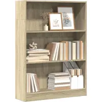 vidaXL Boekenkast 80x24x109 cm bewerkt hout sonoma eikenkleurig