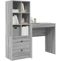 vidaXL Bureau Grijs Sonoma 115,5 x 40 x 127 cm 2 st