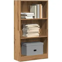 vidaXL Boekenkast 60x24x109 cm bewerkt hout artisanaal eikenkleurig