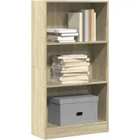 vidaXL Boekenkast 60x24x109 cm bewerkt hout sonoma eikenkleurig