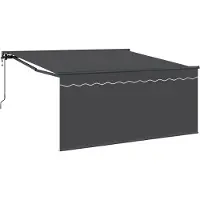 vidaXL Uitschuifbare luifel Antraciet 350 x 250 cm