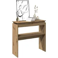 vidaXL Wandtafel 102x30x80 cm bewerkt hout artisanaal eikenkleur