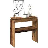 vidaXL Wandtafel 102x30x80 cm bewerkt hout oud houtkleurig