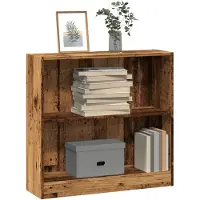 vidaXL Boekenkast 80x24x76 cm bewerkt hout oud houtkleurig