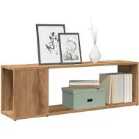 vidaXL Tv-meubel 100x24x32 cm bewerkt hout artisanaal eikenkleur