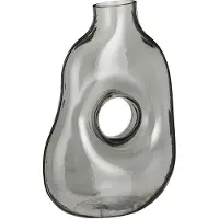 Mica Decorations Jay Vaas - L19 x B11 x H25 cm - Glas - Lichtgrijs