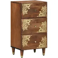 vidaXL Dressoir met lade Bruin 40 x 33 x 75 cm Massief Mango Hout