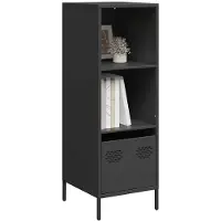 vidaXL Hoge kast 35x39x103,5 cm staal zwart