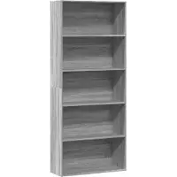 vidaXL Boekenkast 80x30x189 cm bewerkt hout grijs sonoma eikenkleurig
