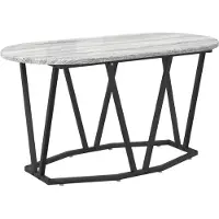 vidaXL Salontafel Grijs 80 x 40 x 40.5 cm Samengesteld Hout en Metaal