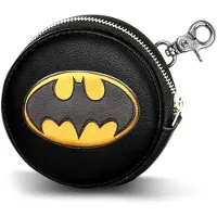 KARACTERMANIA - DC Comics Batman - Batsignaal - Cookie Portemonnee Heren Dames - Geldbeugel - Zwart
