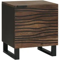 vidaXL Nachtkastje Walnotenhout 40 x 33 x 46 cm Bewerkt hout