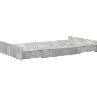 vidaXL Opbergbedframe met lade Beton Grijs 120 x 200 cm Bewerkt hout