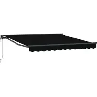 vidaXL Zonnescherm Frame Zwart 350 x 250 cm Polyester met PU-coating