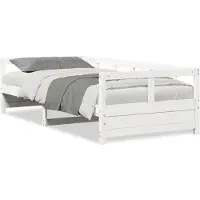 vidaXL Slaapbank zonder matras 80x200 cm massief grenenhout wit