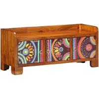 vidaXL Schoenenkast Multikleur 90 x 35 x 40 cm Massief Acacia Hout
