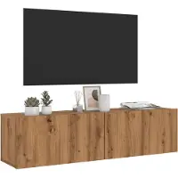 vidaXL Tv-wandmeubel 120x30x30 cm bewerkt hout artisanaal eikenkleurig